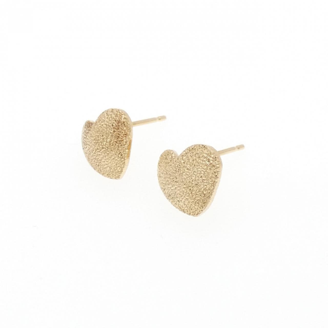 K18YG heart earrings
