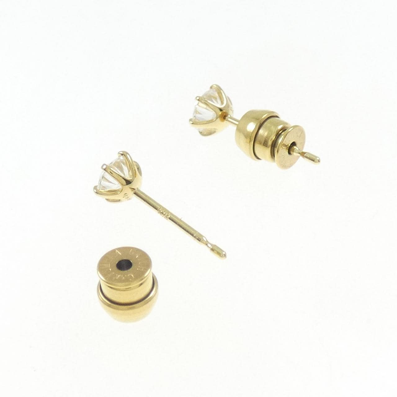 【リメイク】K18YG/ST ダイヤモンド ピアス 0.304CT 0.338CT H I1 VG