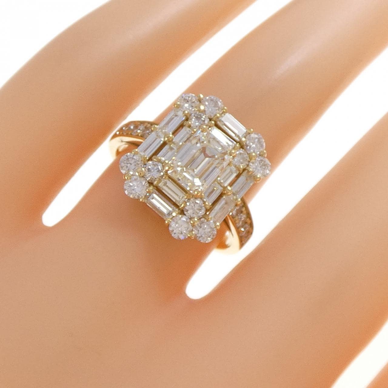 【新品】K18YG ダイヤモンド リング 1.001CT