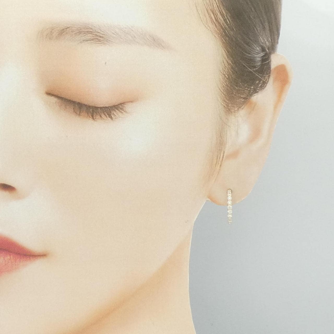 K18YG ダイヤモンド ピアス 0.25CT 片耳