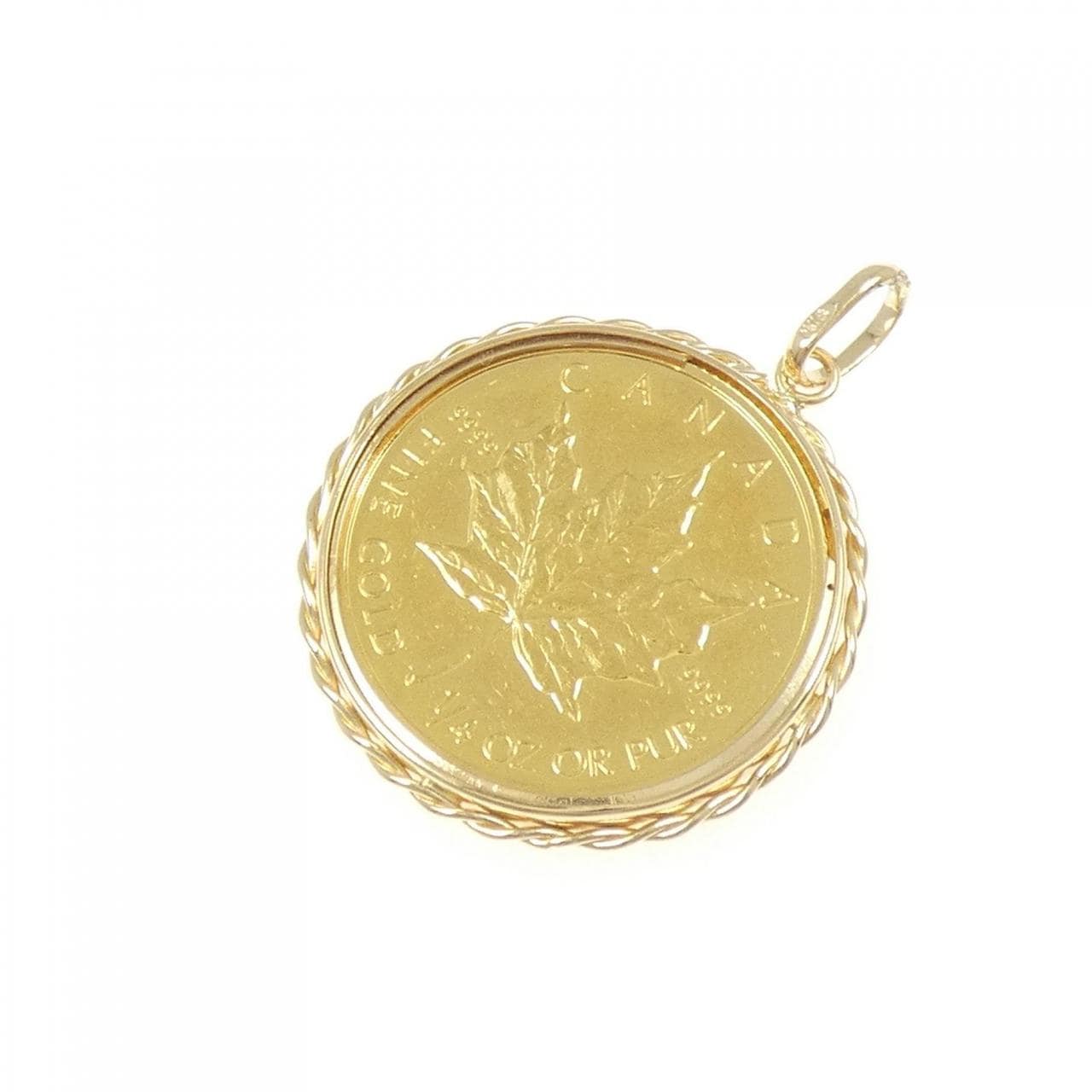 K18YG(枠) コイン ペンダント