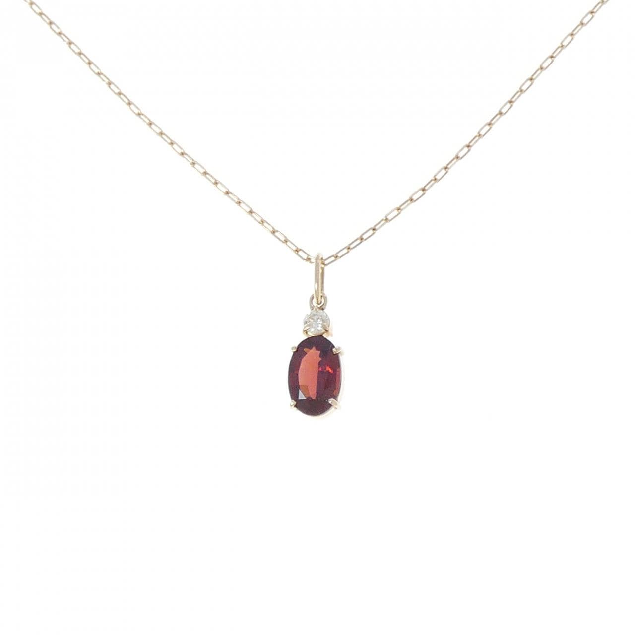 K10YG ガーネット ネックレス