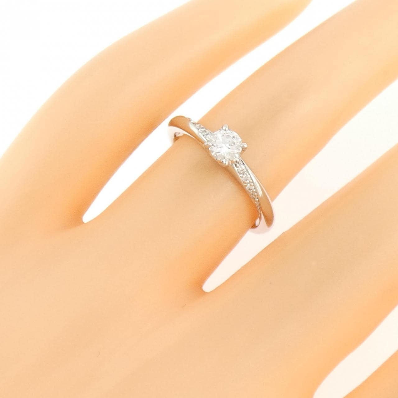 PT950 ダイヤモンド リング 0.23CT D IF 3EXT