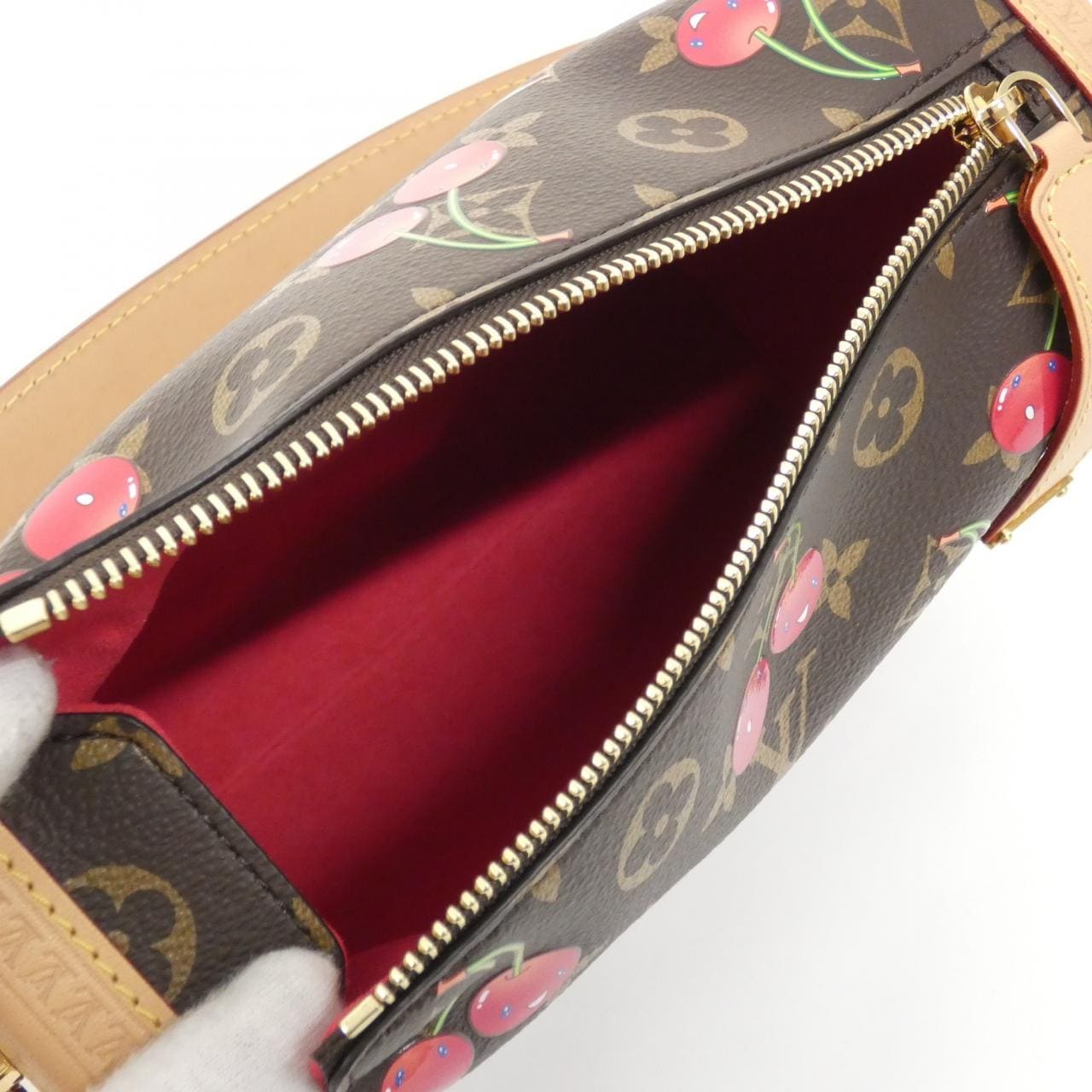 ルイヴィトン モノグラムチェリー(LV×TM) サイドトランク MM M14278 ショルダーバッグ