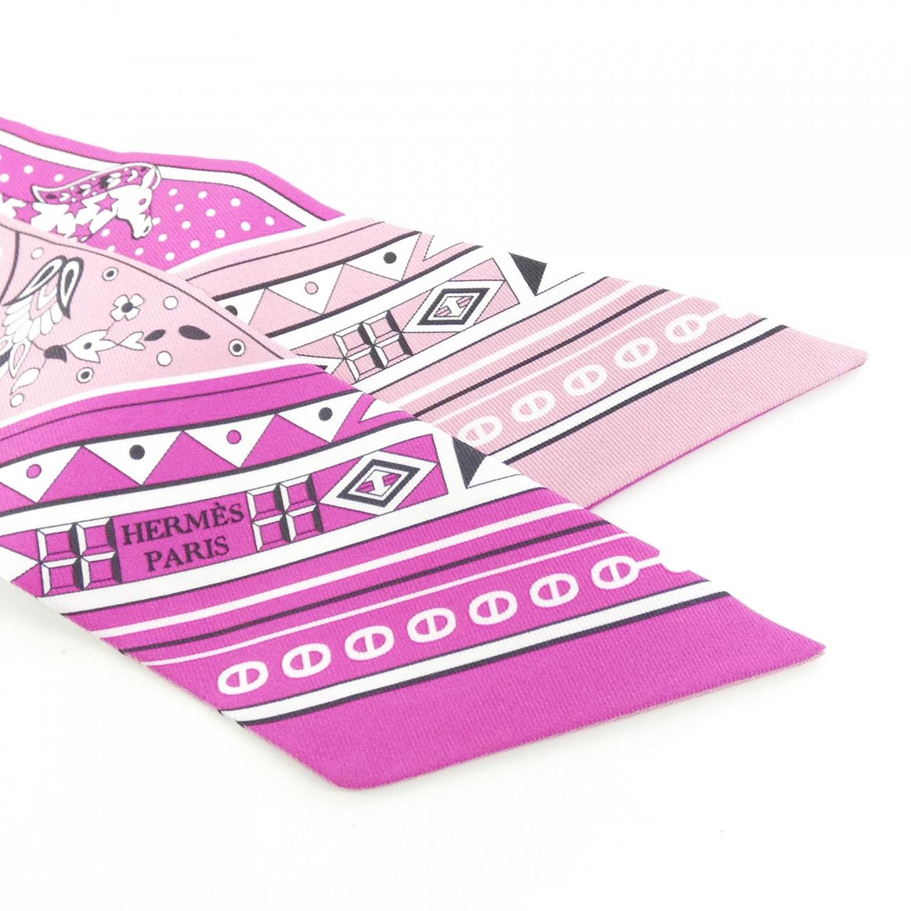 【未使用品】エルメス SHEVAL DE COEUR BANDANA ツイリー 064259S スカーフ