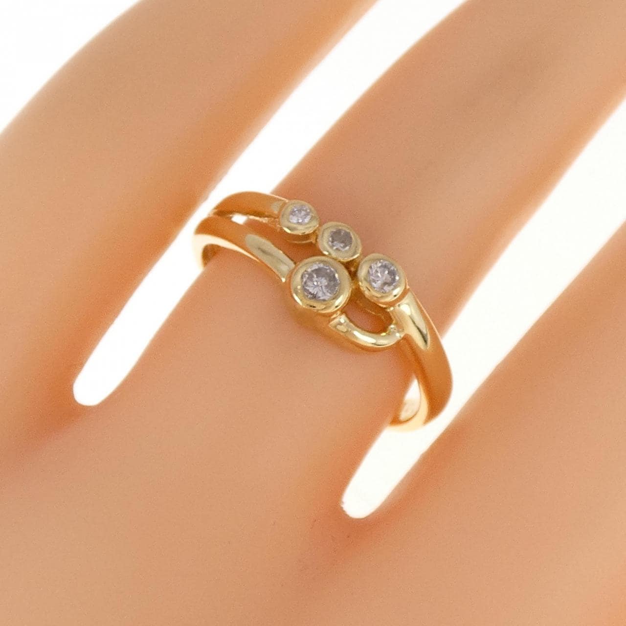K18YG ダイヤモンド リング 0.18CT