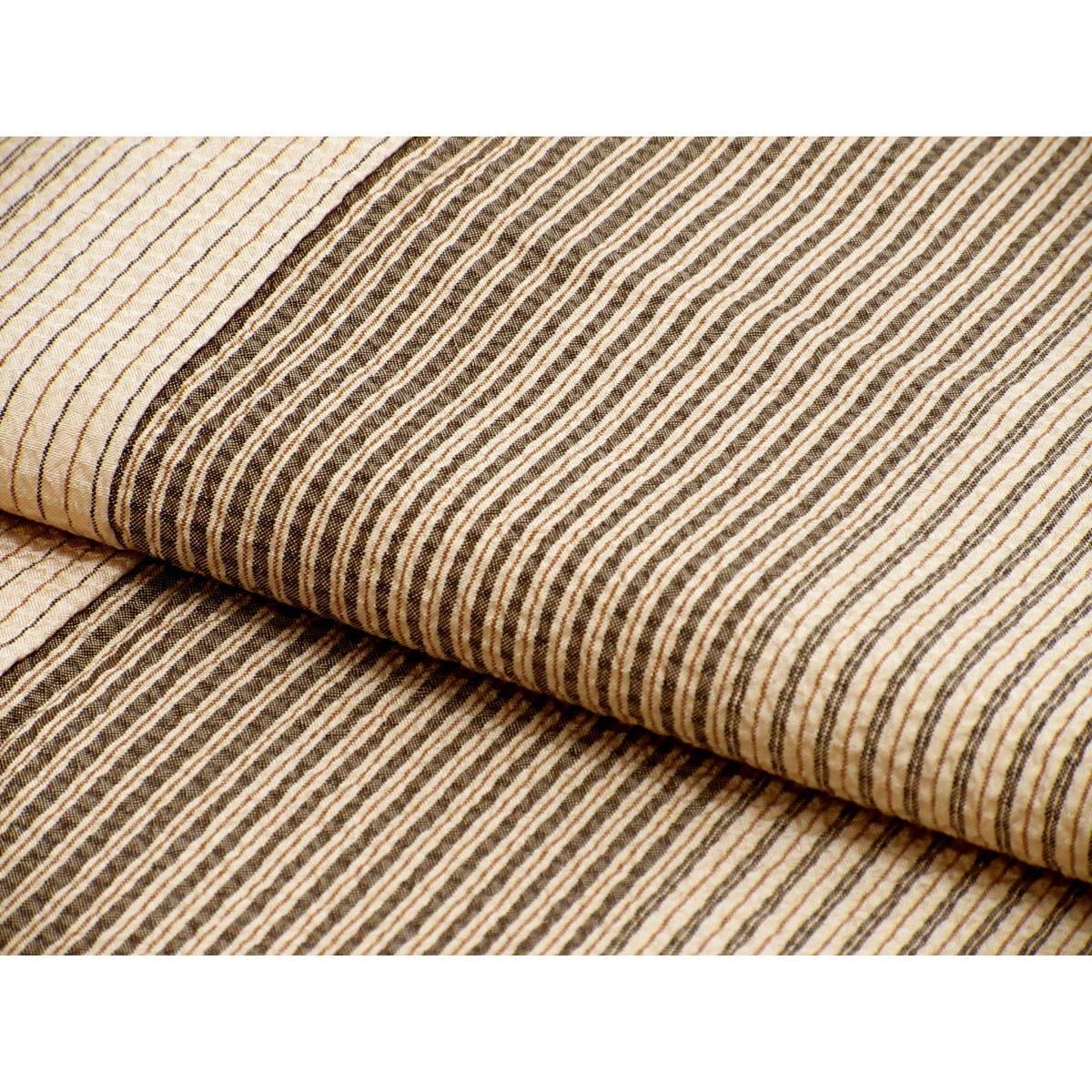 単衣　紬織　ふくれ織