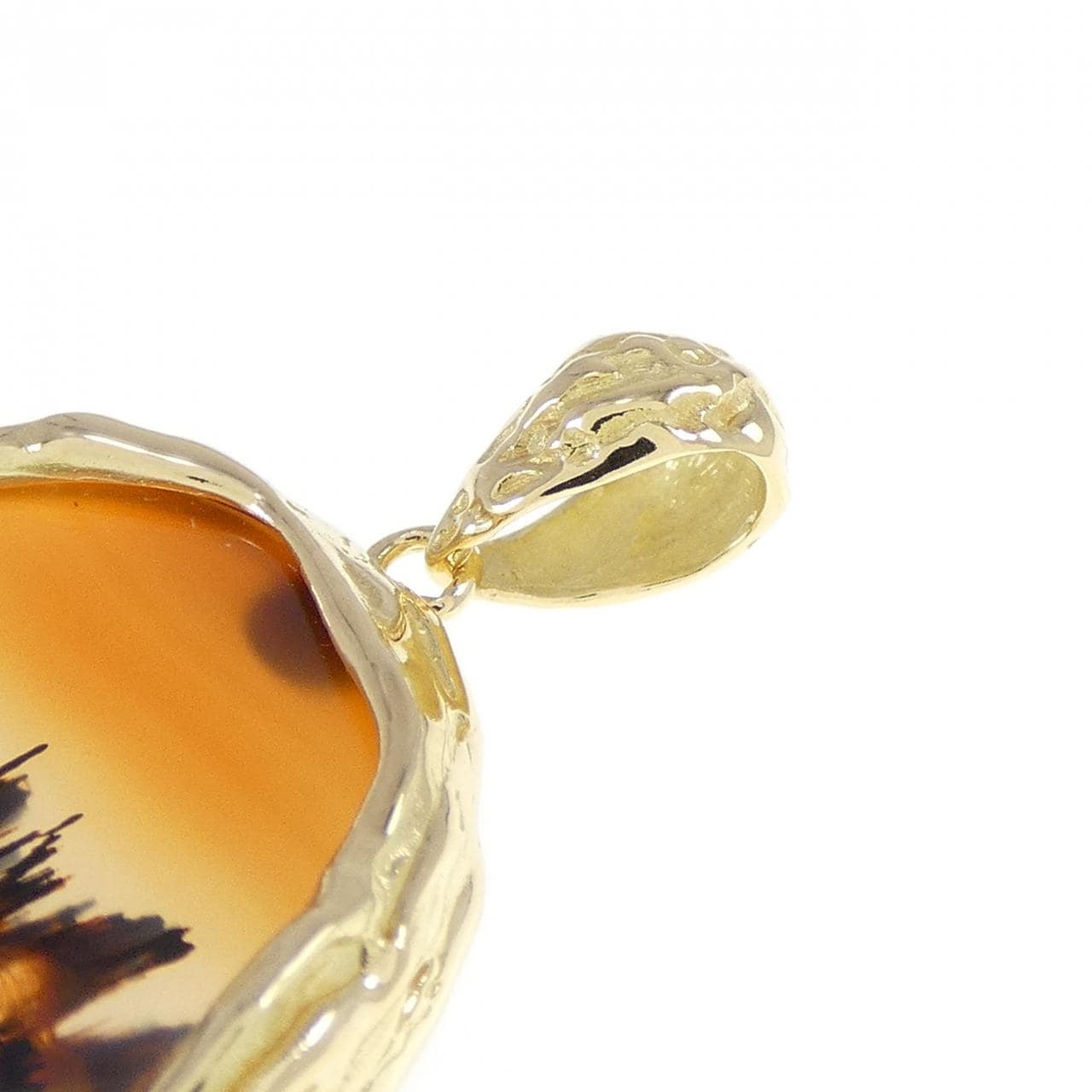 K18YG agate pendant