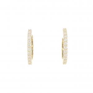 【新品】K18YG フープ ダイヤモンド ピアス 0.40CT