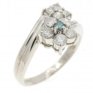 PT900 フラワー ダイヤモンド リング 0.50CT