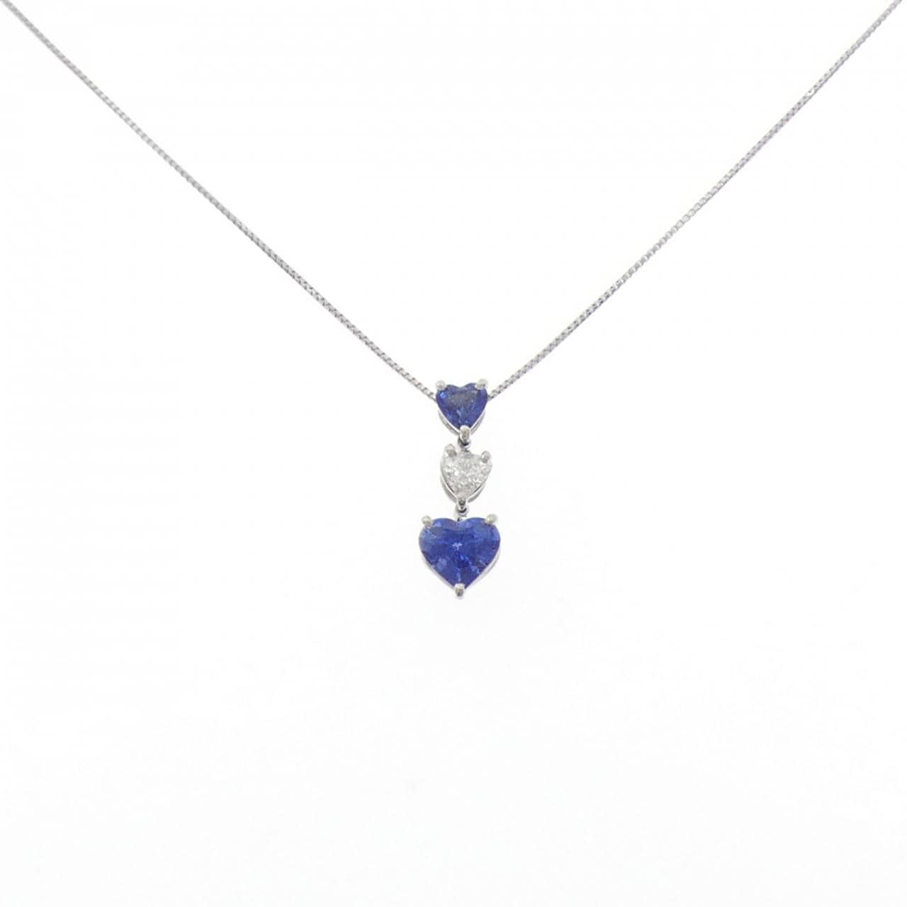 PT900/PT850爱心蓝宝石项链1.17CT