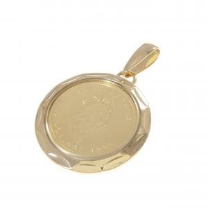 K18YG(枠) コイン ペンダント