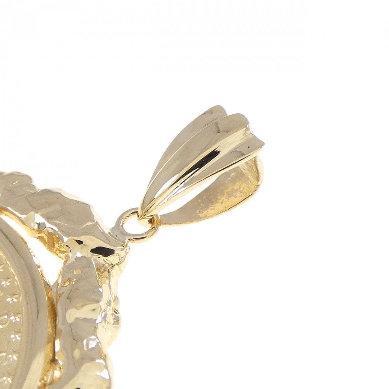 K18YG(枠) コイン ペンダント