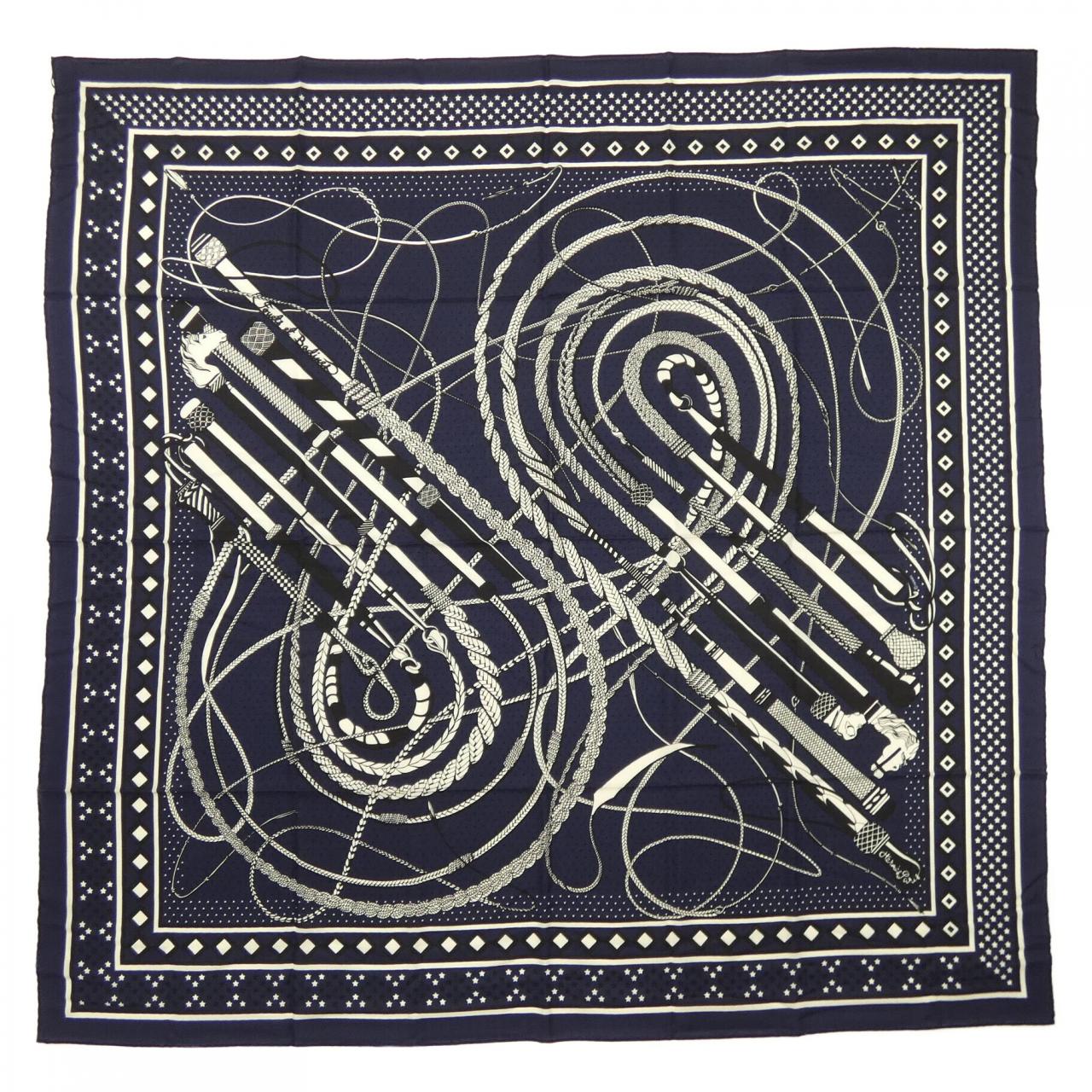 エルメス HERMES FOUETS ET BADINES BANDANA H243420S カレジェアン140 ショール