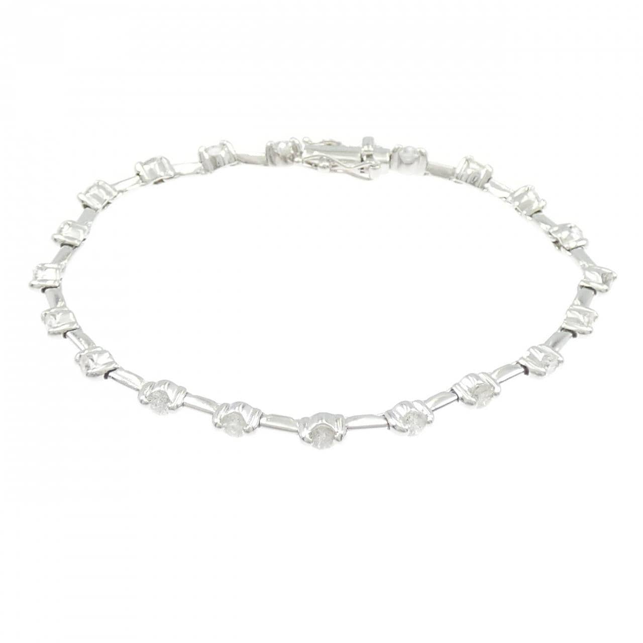 K18WG ダイヤモンド ブレスレット 1.50CT