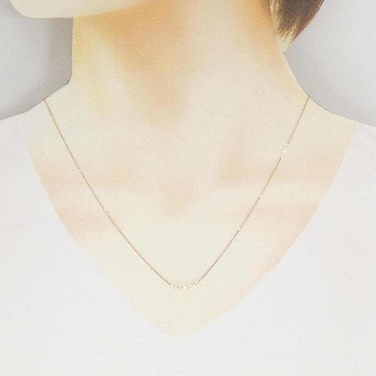 アガット ダイヤモンド ネックレス 0.1CT