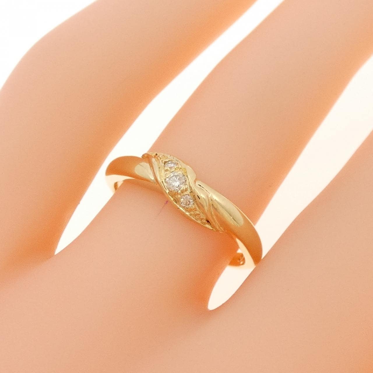K18YG ダイヤモンド リング 0.06CT