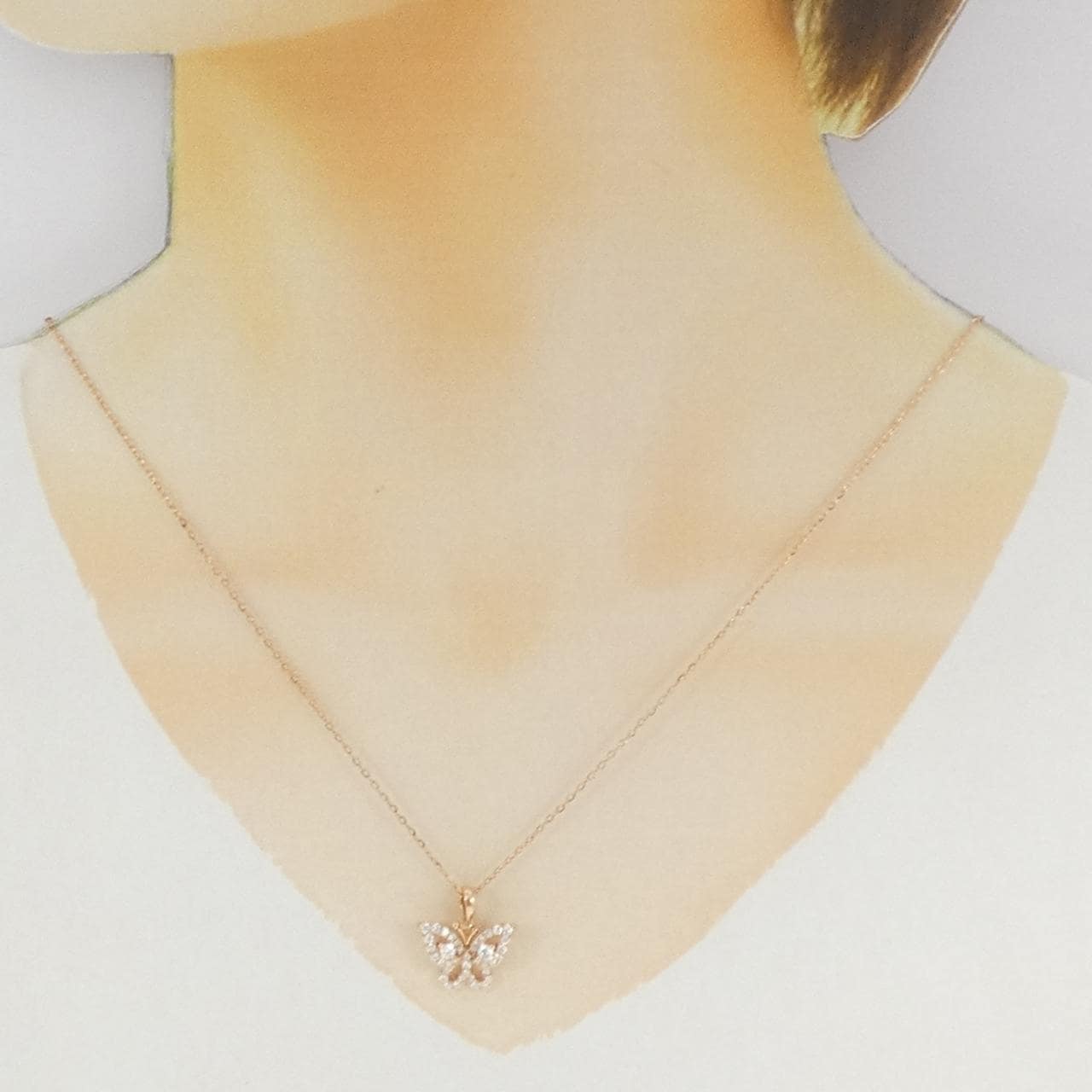 750PG 蝴蝶钻石项链
