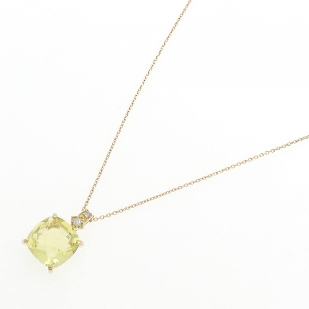 K18YG クオーツ ネックレス 3.33CT