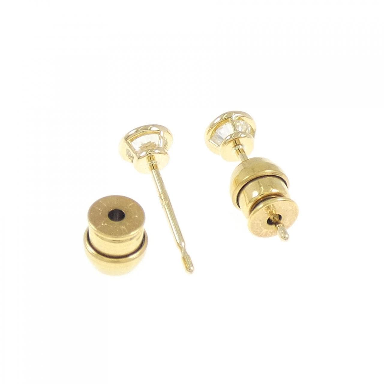 【リメイク】K18YG/ST ダイヤモンド ピアス 0.200CT 0.208CT G SI2 Good
