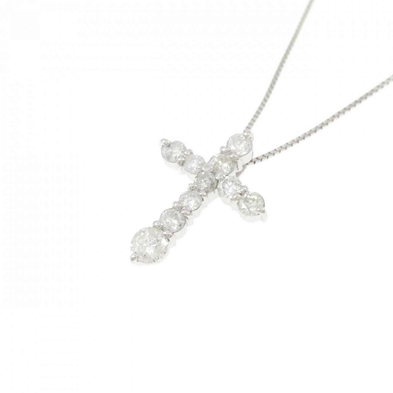 PT900/PT850 クロス ダイヤモンド ネックレス 0.50CT