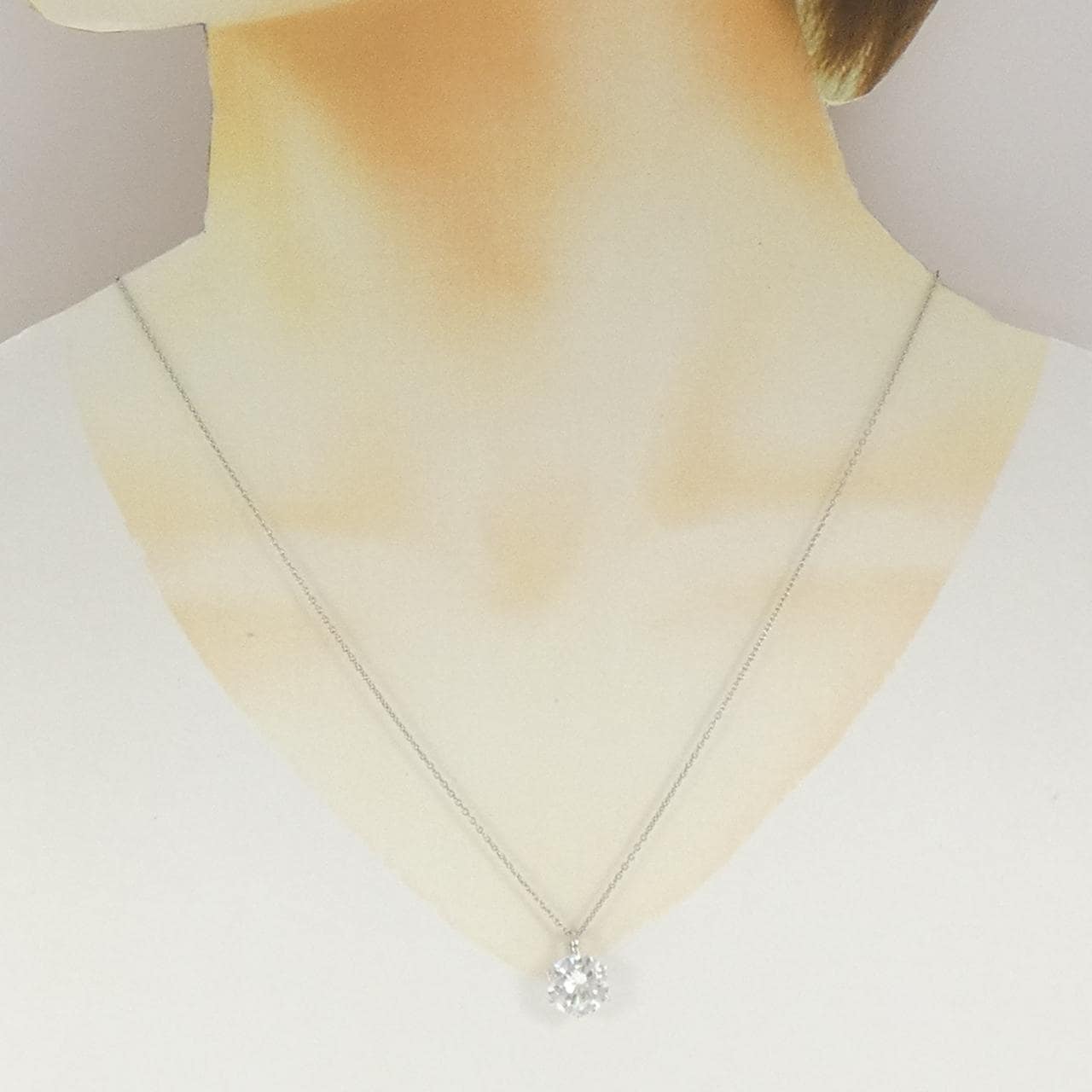 【リメイク】PT900/PT850 ダイヤモンド ネックレス 3.181CT H I1 Good