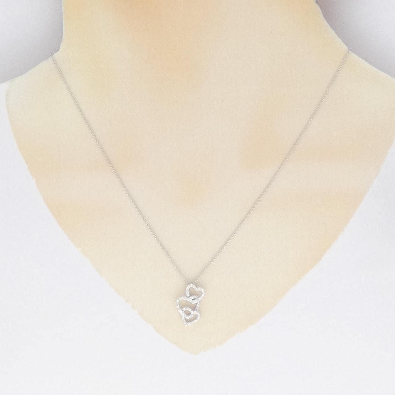 ポンテヴェキオ ハート ダイヤモンド ネックレス 0.40CT