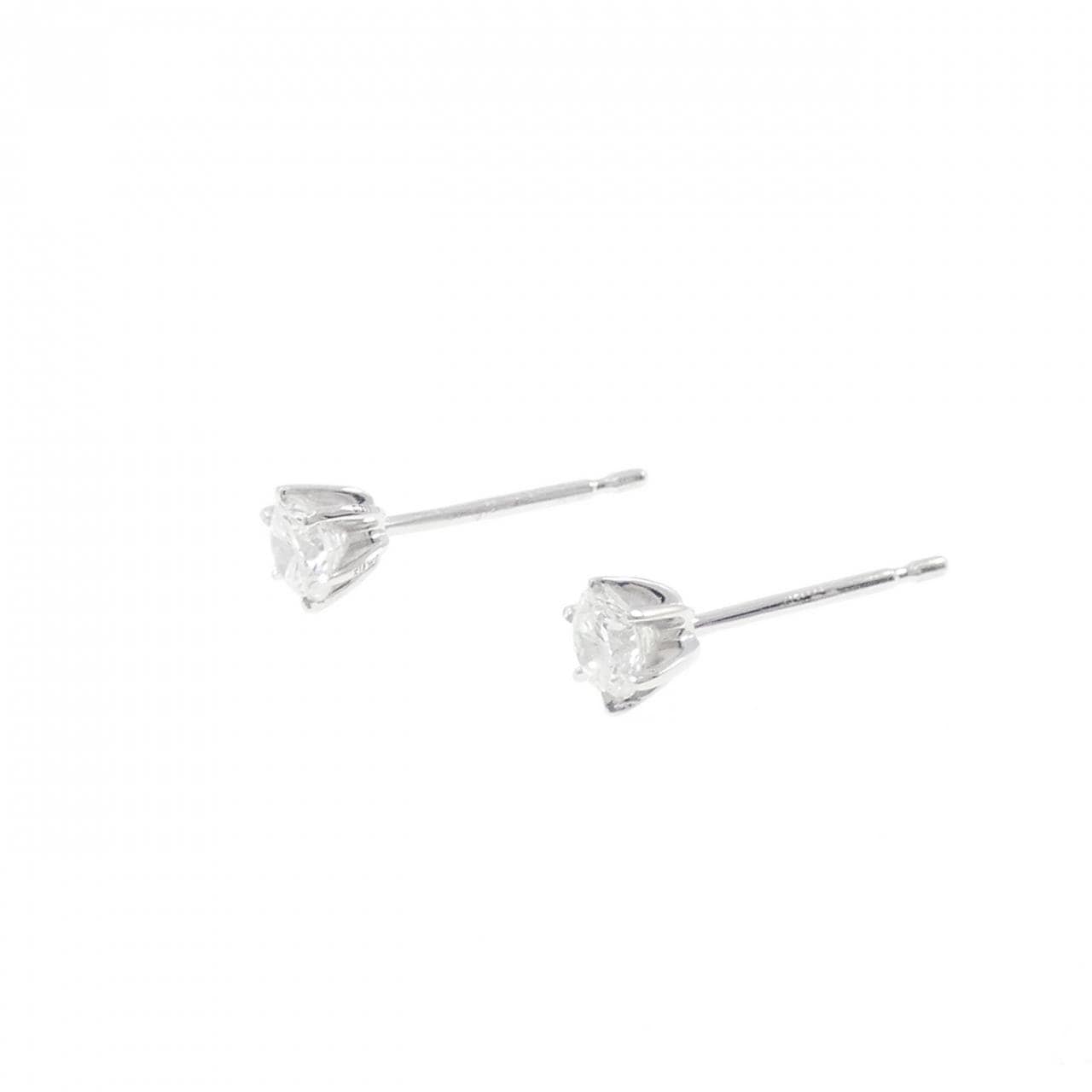 K18WG ダイヤモンド ピアス 0.211CT 0.216CT E-F SI1 VG-G