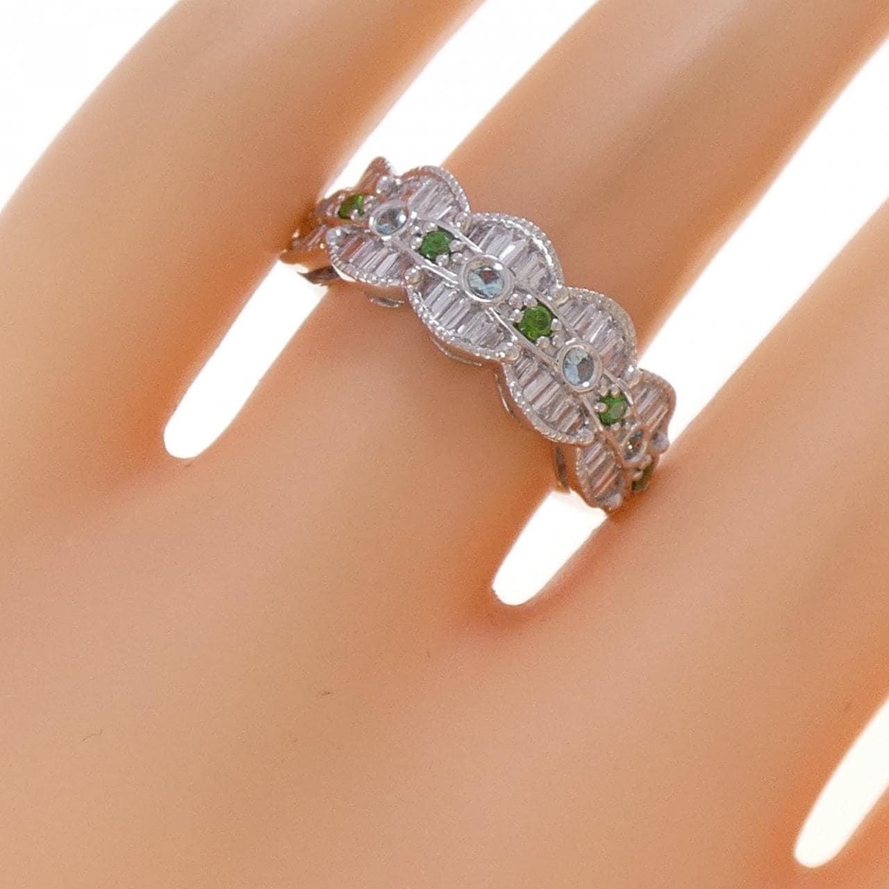 PT950 デマントイドガーネット リング 0.10CT