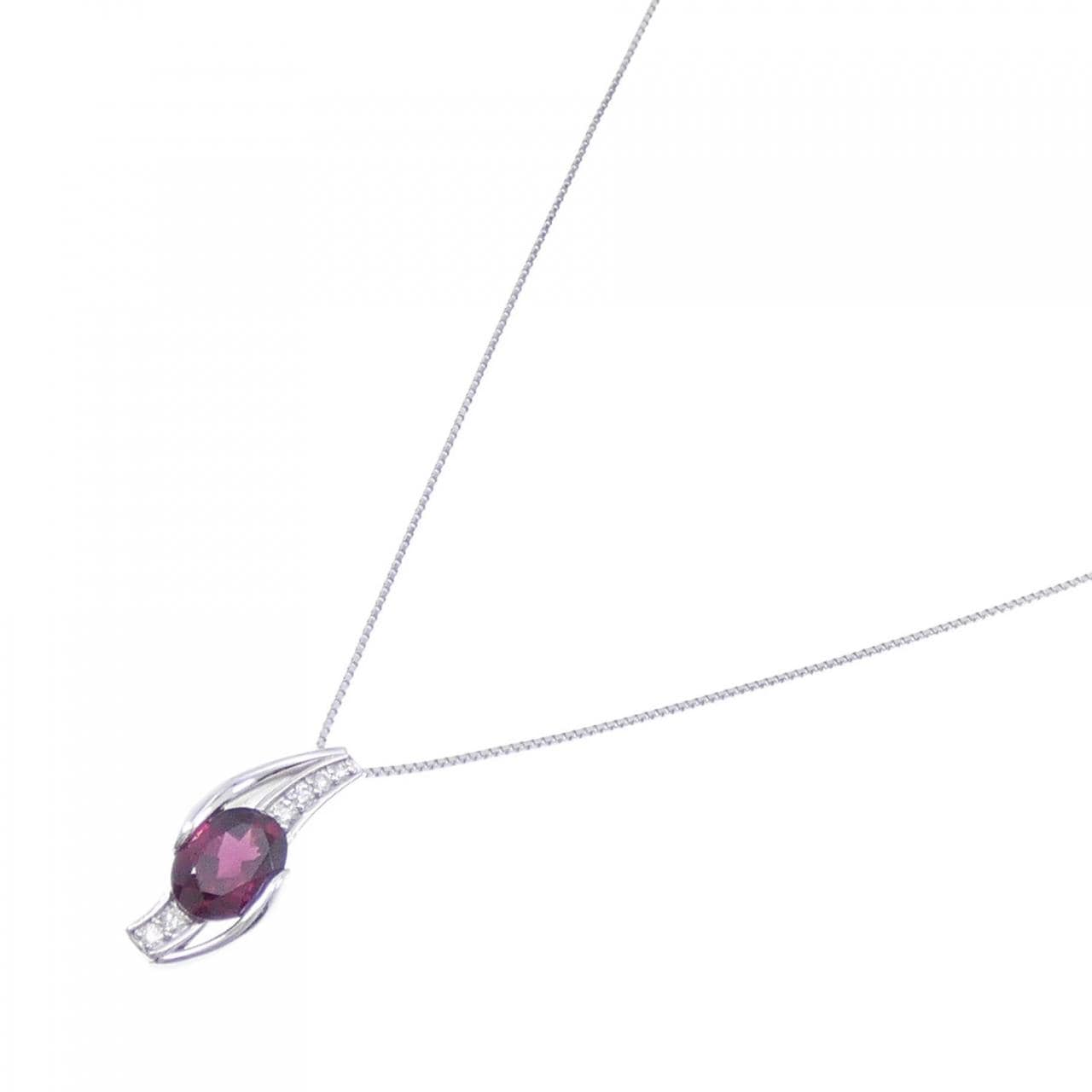 K18WG Garnet necklace 1.63CT