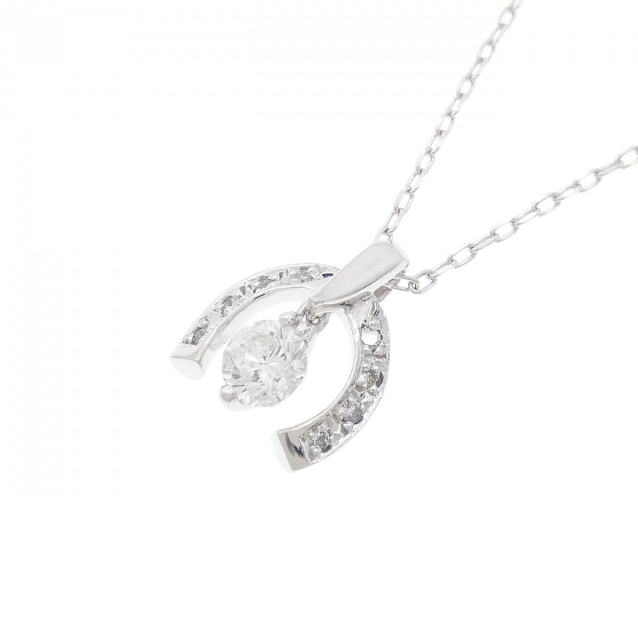 K18WG ダイヤモンド ネックレス 0.35CT