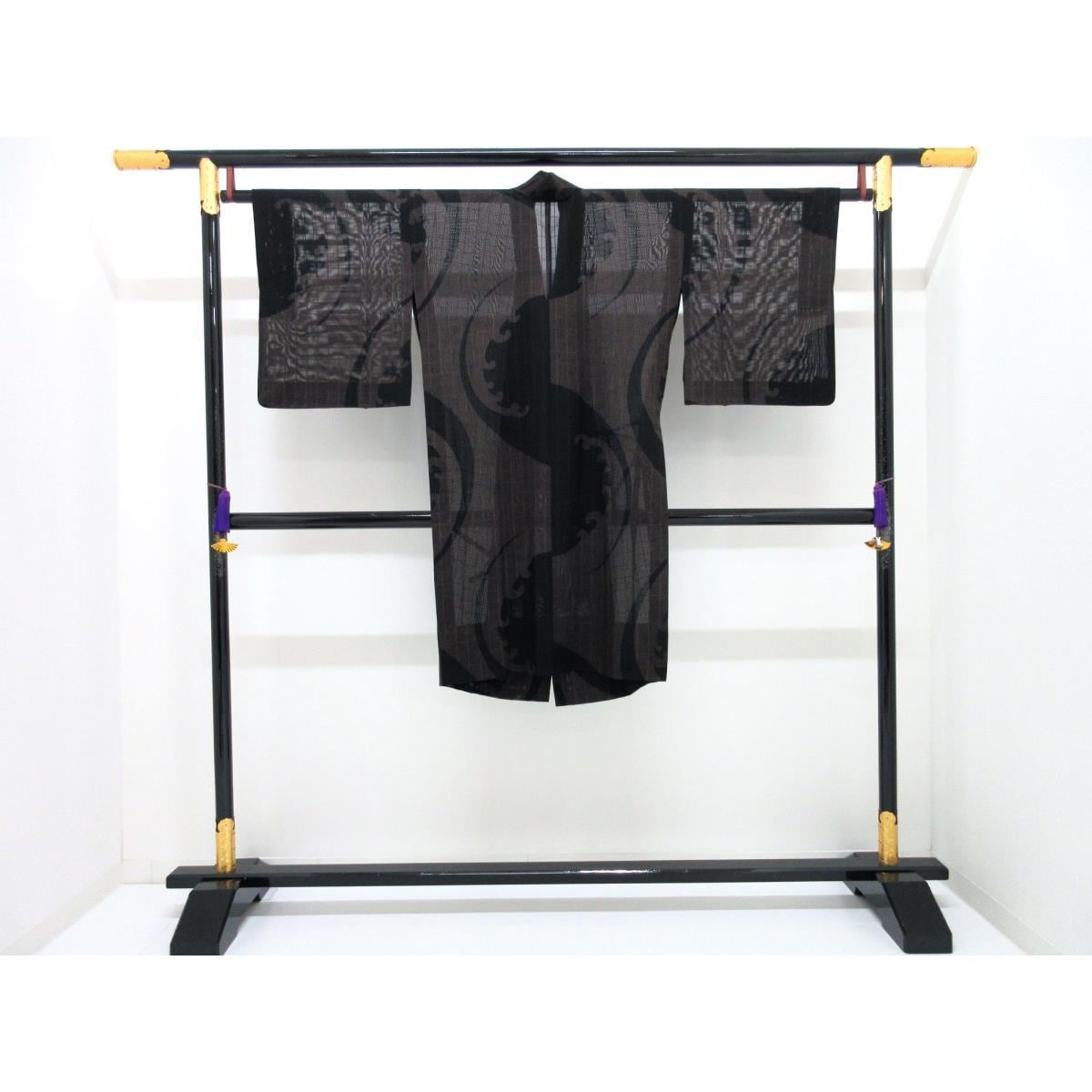 お洒落コート　単衣　紗織　セミロング　裄丈Ｓ寸