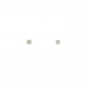 PT900 ソリティア ダイヤモンド ピアス 0.10CT