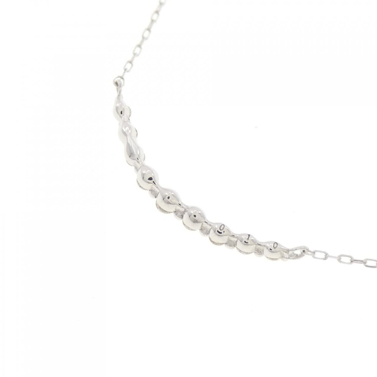 K18WG ダイヤモンド ネックレス 0.10CT