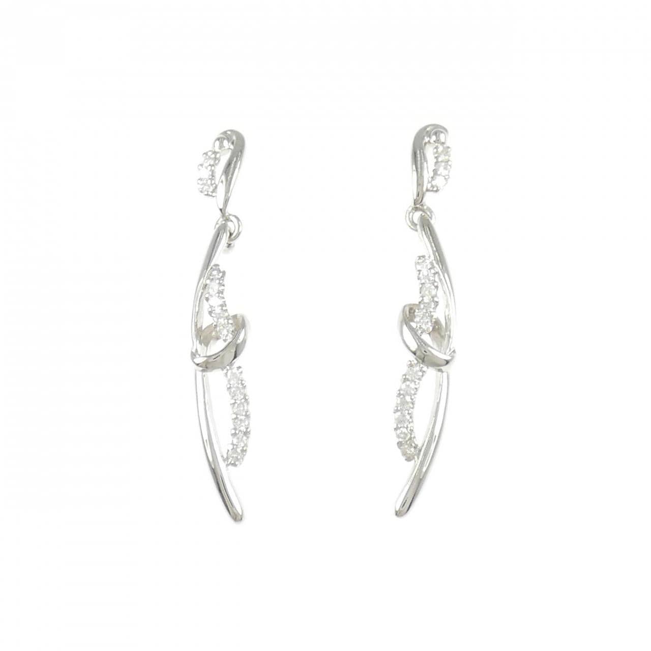 PT900 ダイヤモンド ピアス 0.20CT