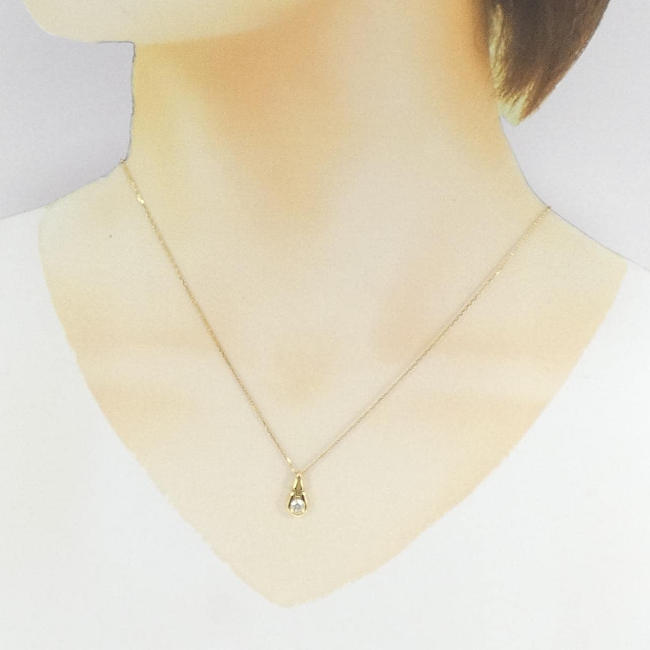 K18YG ダイヤモンド ネックレス 0.15CT