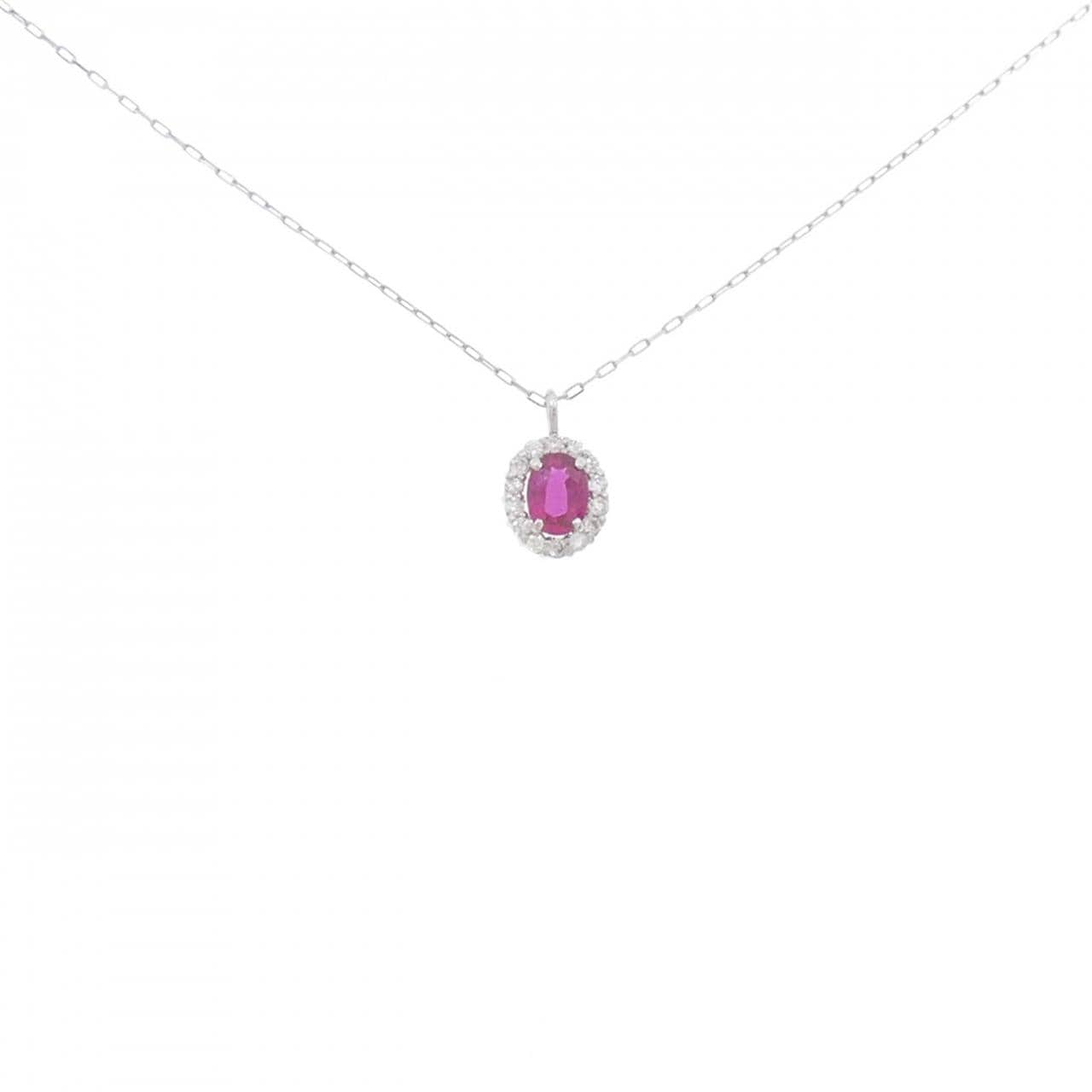 [BRAND NEW] PT Ruby Necklace 0.20CT