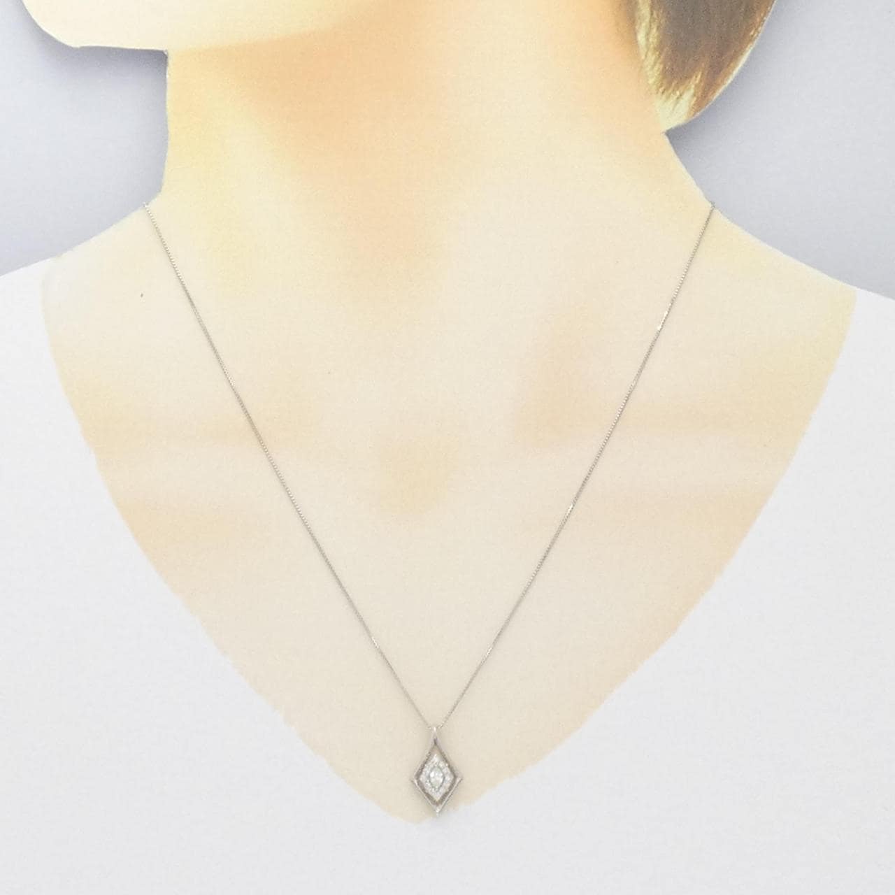 【新品】PT ダイヤモンド ネックレス 0.18CT