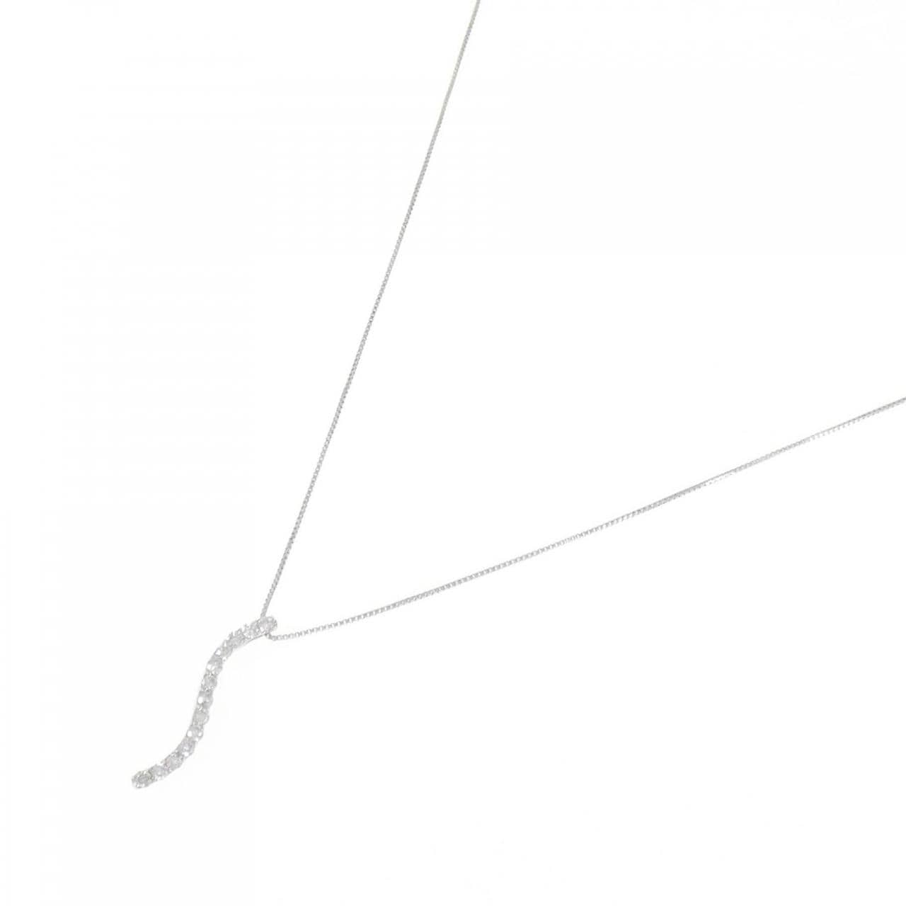 K18WG ダイヤモンド ネックレス 0.25CT