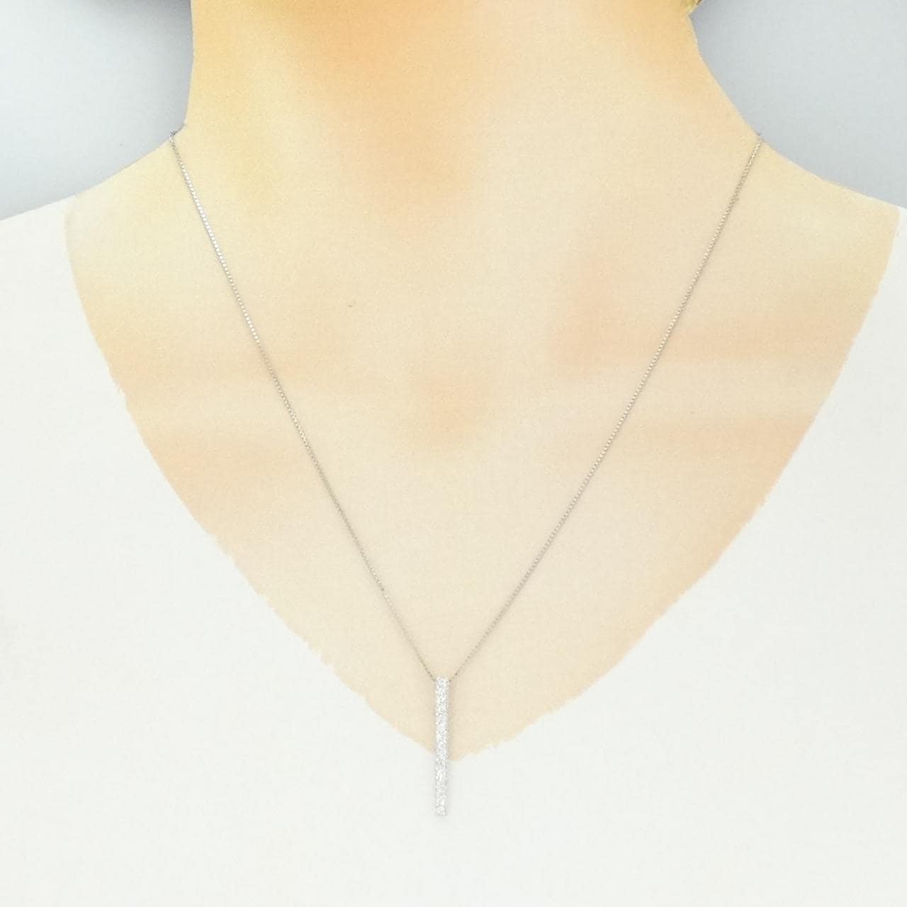 K18WG ダイヤモンド ネックレス 0.30CT