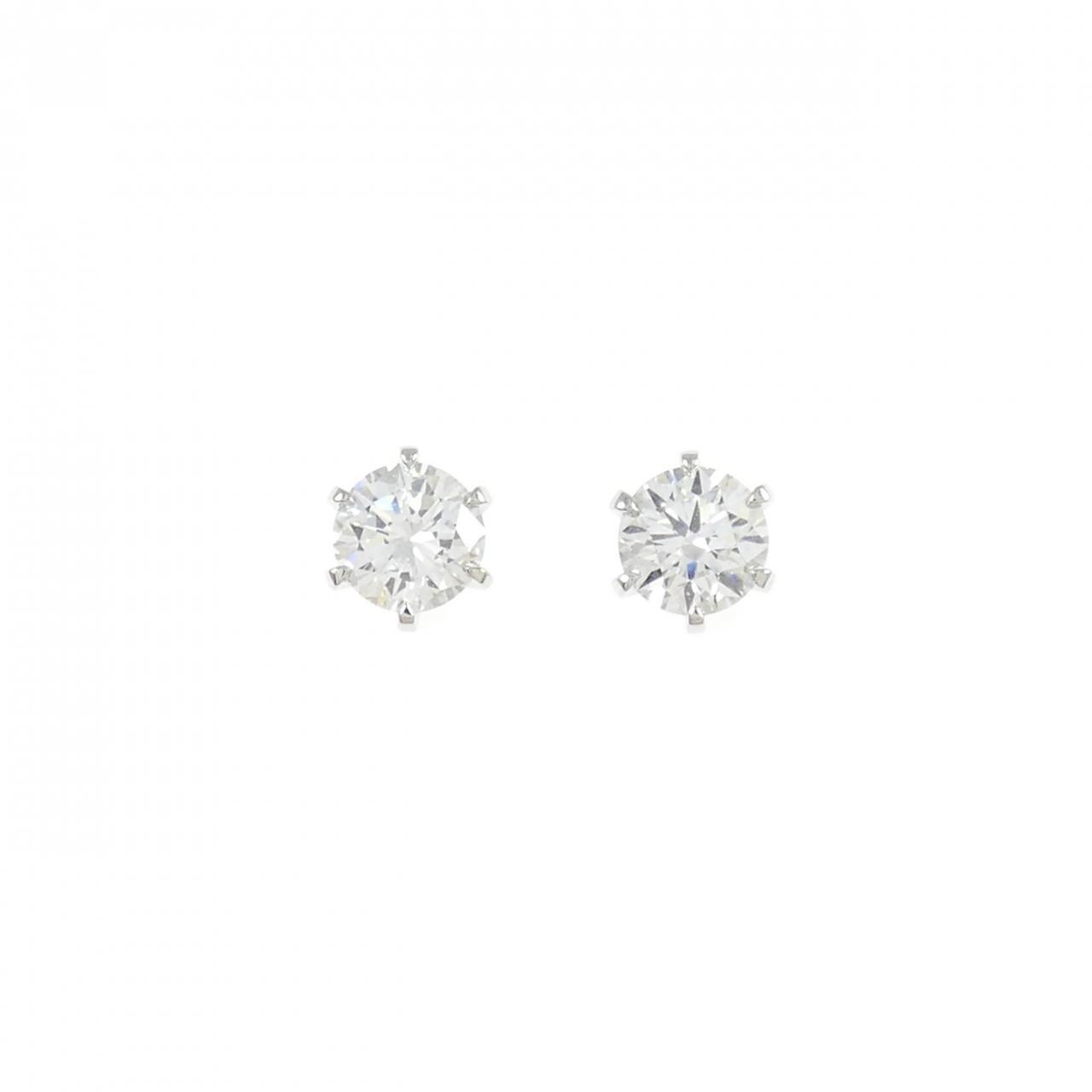 【リメイク】PT900/ST ダイヤモンド ピアス 0.322CT 0.326CT F VS2 EXT-VG
