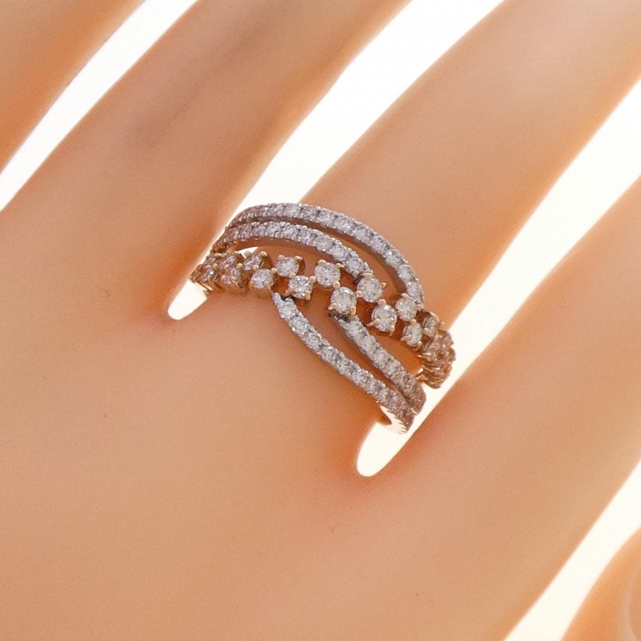 PT900/K18PG ダイヤモンド リング 1.00CT