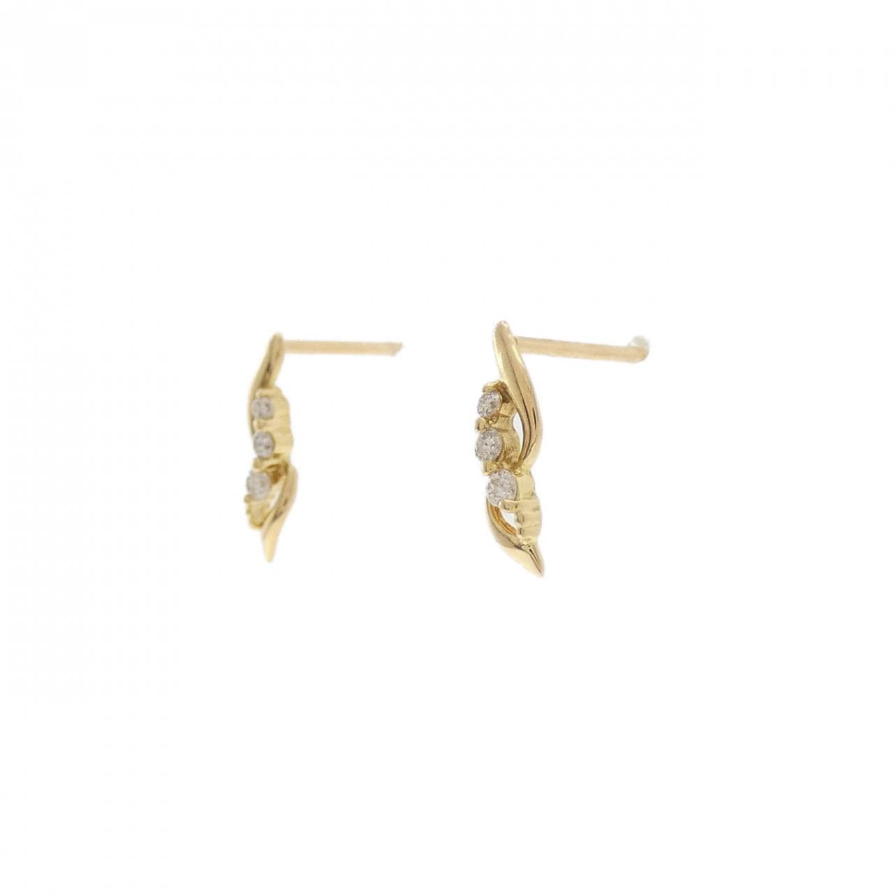 K18YG ダイヤモンド ピアス 0.06CT