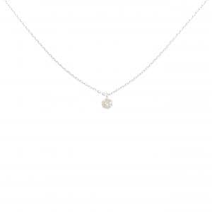 K18WG ソリティア ダイヤモンド ネックレス 0.08CT
