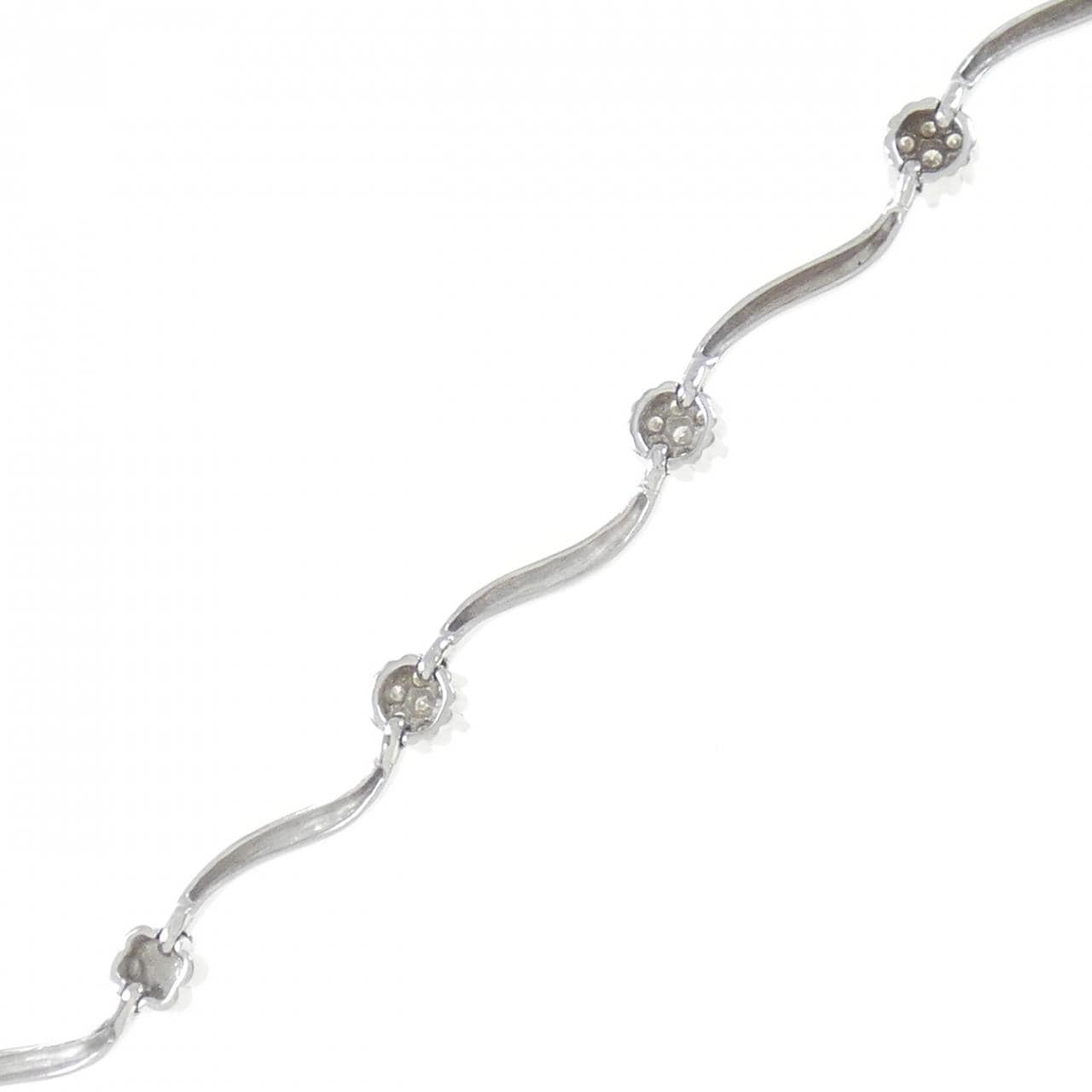 K14WG flower Diamond bracelet 0.23CT