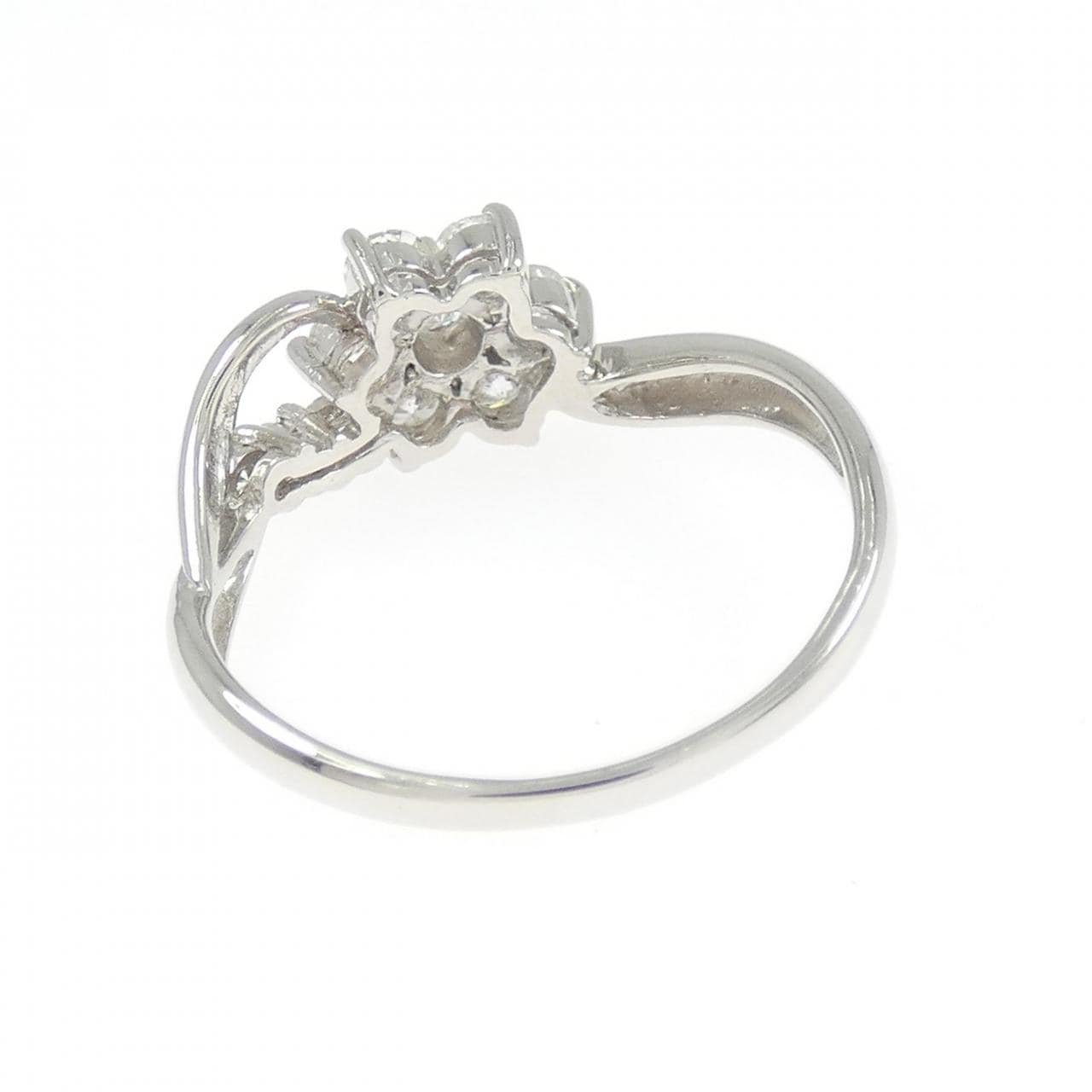 PT900 フラワー ダイヤモンド リング 0.50CT