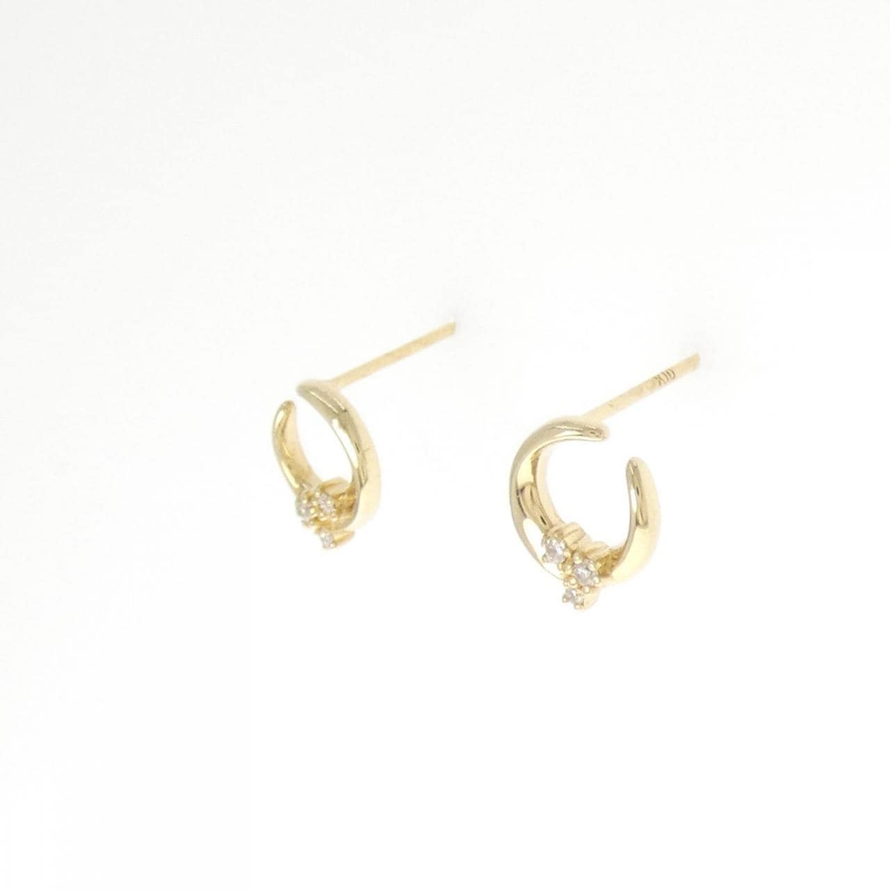 【新品】K10YG ダイヤモンド ピアス 0.04CT
