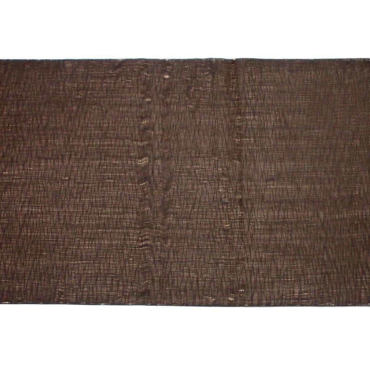 夏袋帯　紬透かしすくい織