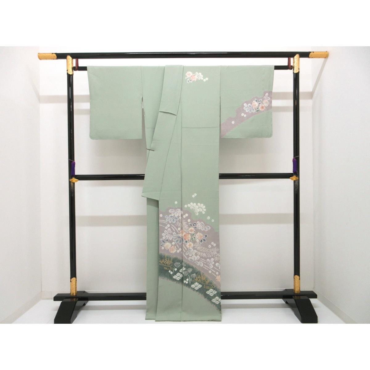 訪問着　金彩入り絞り加工