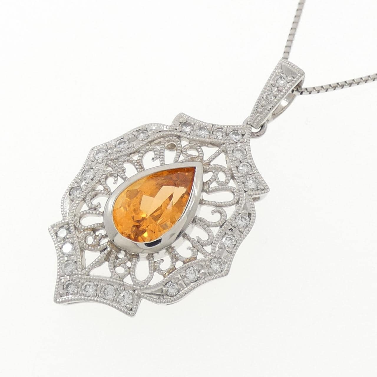 PT900/PT850 ガーネット ネックレス 2.41CT